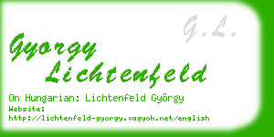 gyorgy lichtenfeld business card